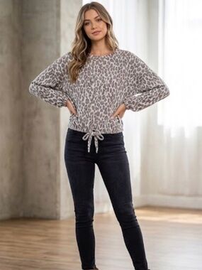 Gaze Soft Cheetah Print Top